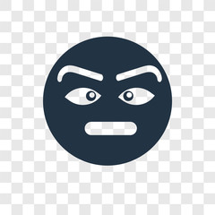 Suspicious vector icon isolated on transparent background, Suspicious transparency logo design