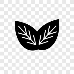 Leaf cleanin vector icon isolated on transparent background, Leaf cleanin transparency logo design
