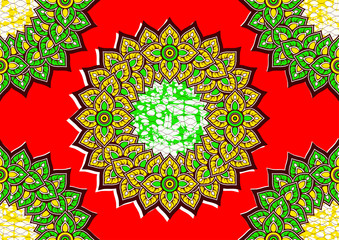 Textile fashion, african print fabric, abstract seamless pattern, vector illustration file.