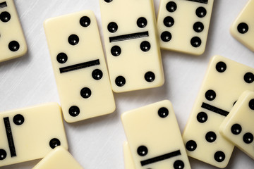 Domino game on white