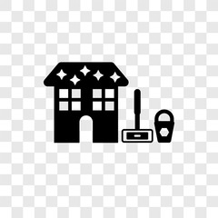 House cleanin vector icon isolated on transparent background, House cleanin transparency logo design