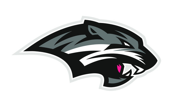 Logo of black wildcat or panther for a sport team