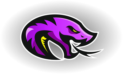 Logo of pink snake for a sport team