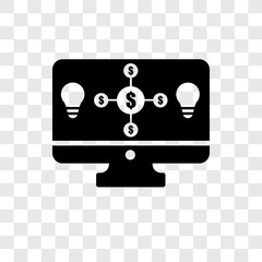 Crowdfunding vector icon isolated on transparent background, Crowdfunding transparency logo design