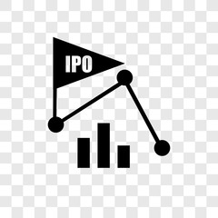 Ipo vector icon isolated on transparent background, Ipo transparency logo design