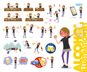 flat type Short hair women Sportswear_alcohol