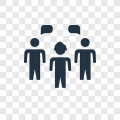 Group vector icon isolated on transparent background, Group transparency logo design