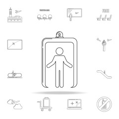 metal detector icon. Airport icons universal set for web and mobile