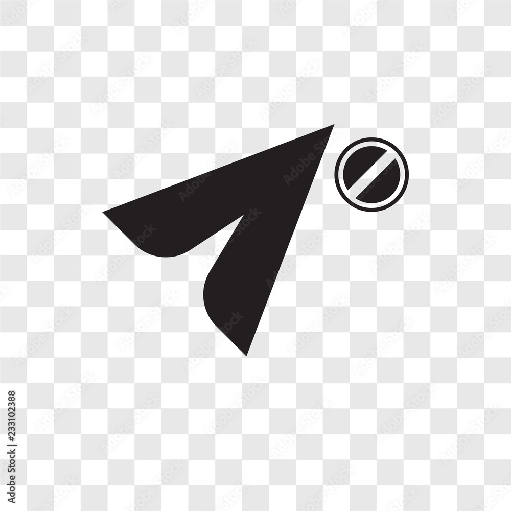 Poster cursor vector icon isolated on transparent background, cursor transparency logo design