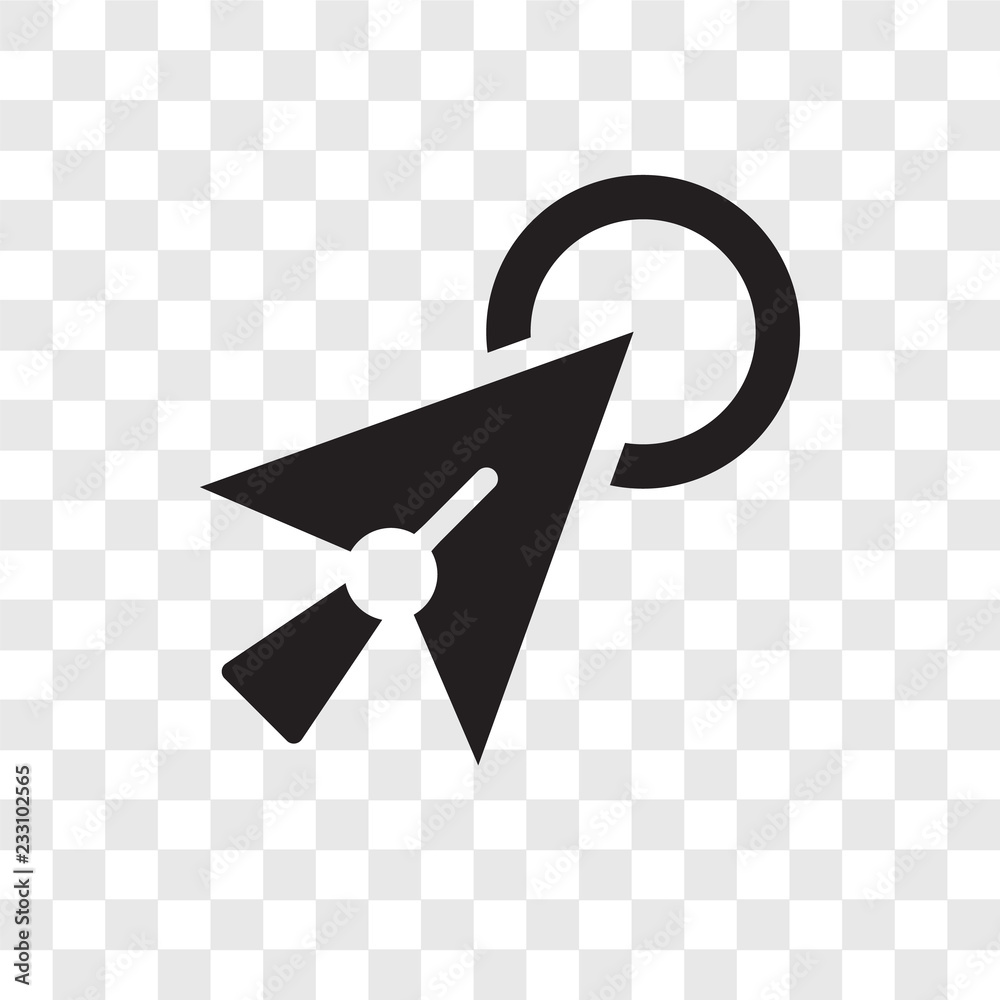 Poster cursor vector icon isolated on transparent background, cursor transparency logo design