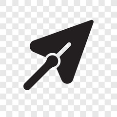 Cursor vector icon isolated on transparent background, Cursor transparency logo design