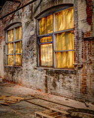 Abandoned Factory - Brick Wall & Windows