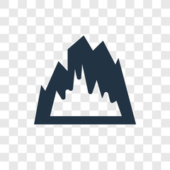 Cave vector icon isolated on transparent background, Cave transparency logo design