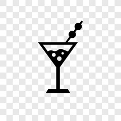 Martini vector icon isolated on transparent background, Martini transparency logo design