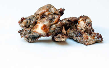 Chicken wings surrounded by white background