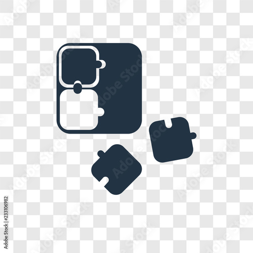 Puzzle Vector Icon Isolated On Transparent Background Puzzle Transparency Logo Design Wall Mural Topvectorstock