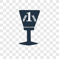 Trophy vector icon isolated on transparent background, Trophy transparency logo design