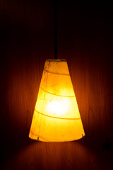 Electric light lamp on wall