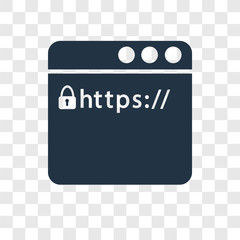 Https vector icon isolated on transparent background, Https transparency logo design