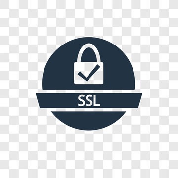 Ssl vector icon isolated on transparent background, Ssl transparency logo design