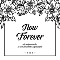 Spring floral frame for your design card vector