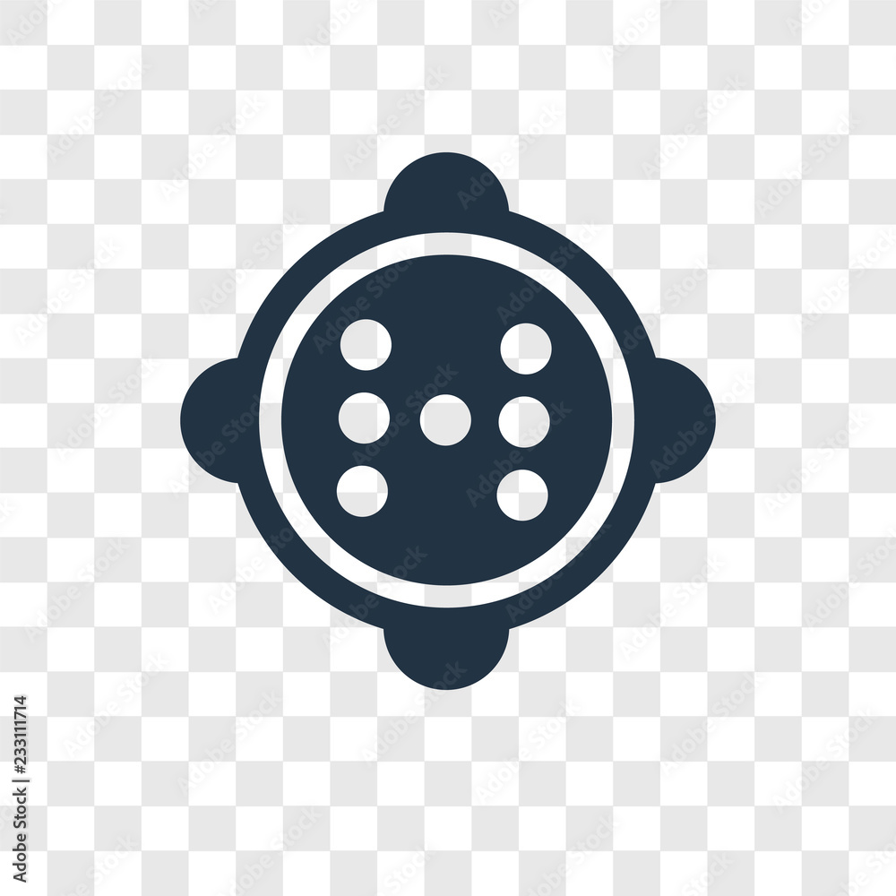 Poster button vector icon isolated on transparent background, button transparency logo design