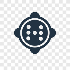 Button vector icon isolated on transparent background, Button transparency logo design