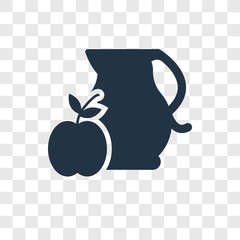 Jug vector icon isolated on transparent background, Jug transparency logo design