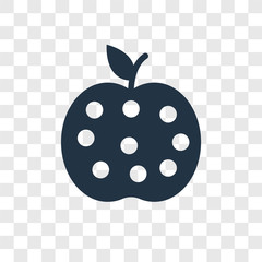 Apple vector icon isolated on transparent background, Apple transparency logo design