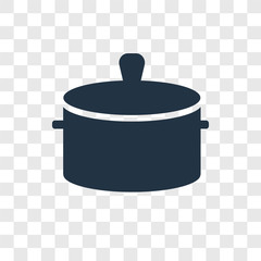 Pot vector icon isolated on transparent background, Pot transparency logo design