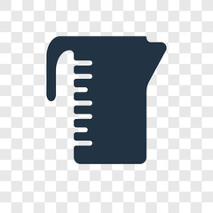 Measuring cup vector icon isolated on transparent background, Measuring cup transparency logo design