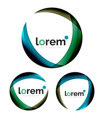 Set of geometric convergence vector icons