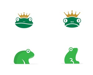 Obraz premium Ilustracja wektorowa szablon Logo żaba