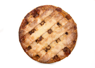 Beautiful Lattice Topped Apple and Caramel Pie