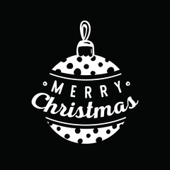 Merry Christmas typography.