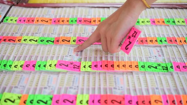 7 November 2018 at SamutSakhon Thailand People are holding lottery and buying