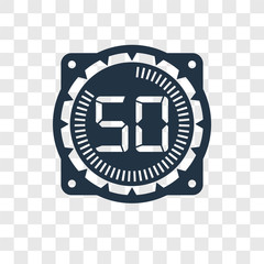 Time vector icon isolated on transparent background, Time transparency logo design