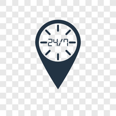 Time vector icon isolated on transparent background, Time transparency logo design