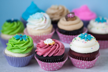 colorful cupcakes