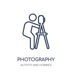 Photography icon. Photography linear symbol design from Activity and Hobbies collection.