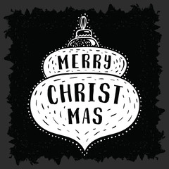 Merry Christmas typography.