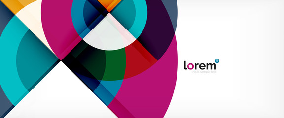 Obraz premium Circle abstract background, geometric modern design template