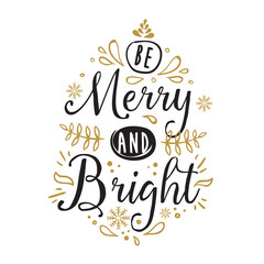 Merry Christmas typography.