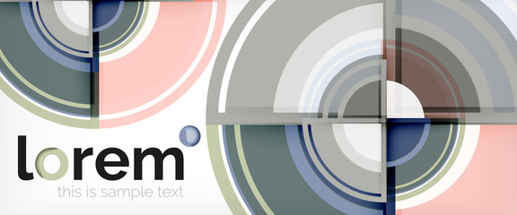 Circle abstract background, geometric modern design template