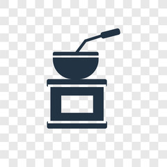 Coffee grinder vector icon isolated on transparent background, Coffee grinder transparency logo design