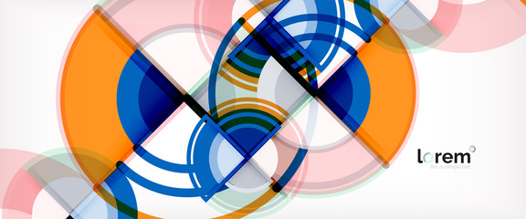 Obraz premium Vector abstract colorful circles background