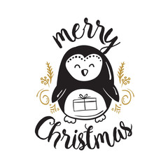 Merry Christmas typography.