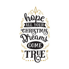 Merry Christmas typography.