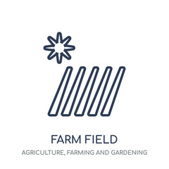 farm Field icon. farm Field linear symbol design from Agriculture, Farming and Gardening collection.