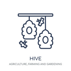 Hive icon. Hive linear symbol design from Agriculture, Farming and Gardening collection.